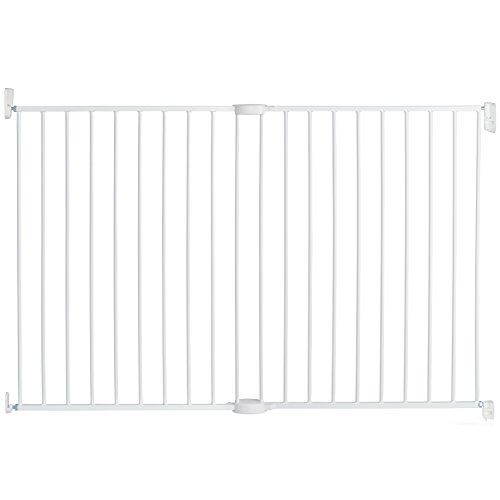 Photo 1 of Munchkin Extending XL Tall and Wide Baby Gate,  Hardware Mounted Safety Gate for Stairs, Hallways and Doors, Extends 33" - 56" Wide, Metal, White
