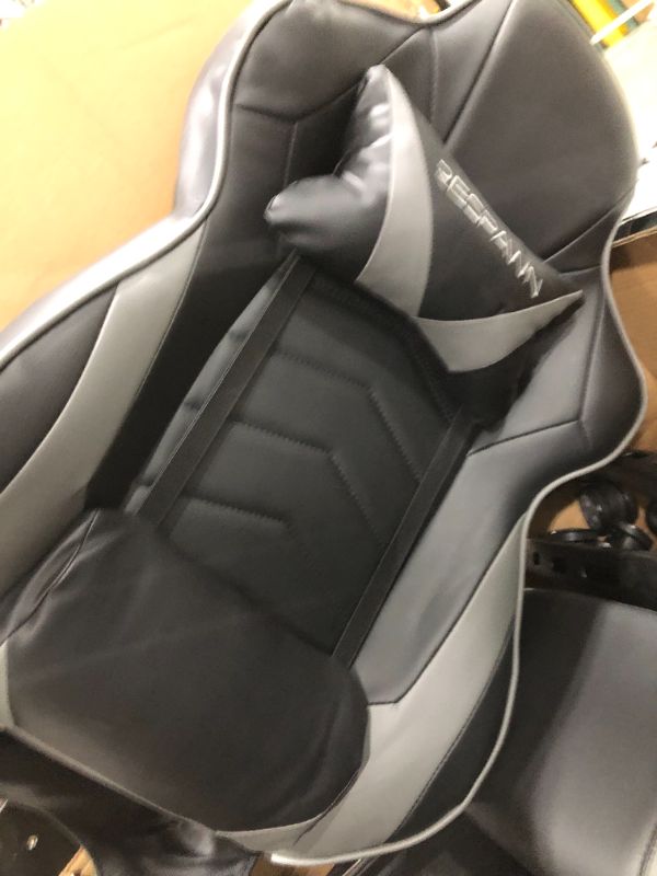 Photo 3 of RESPAWN RSP-110 Racing Style Gaming, Reclining Ergonomic Chair with Footrest, Gray
