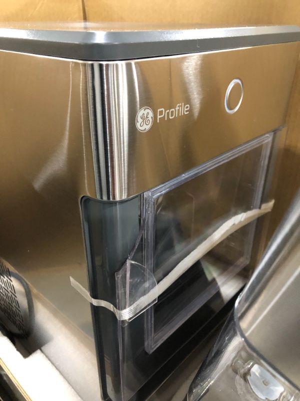 Photo 1 of GE Profile Opal | Countertop Nugget Ice Maker with Side Tank | Portable Ice Machine with Bluetooth Connectivity | Smart Home Kitchen Essentials | Stainless Steel Finish | Up to 24 lbs. of Ice Per Day
