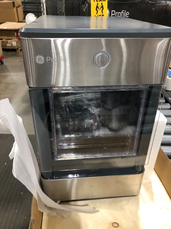 Photo 2 of GE Profile Opal | Countertop Nugget Ice Maker with Side Tank | Portable Ice Machine with Bluetooth Connectivity | Smart Home Kitchen Essentials | Stainless Steel Finish | Up to 24 lbs. of Ice Per Day
