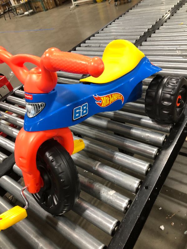 Photo 1 of Fisher-Price Hot Wheels Tough Trike, Sturdy Ride-on Tricycle with Hot Wheels Colors and Graphics for Toddlers and Preschool Kids Ages 2-5 Years
