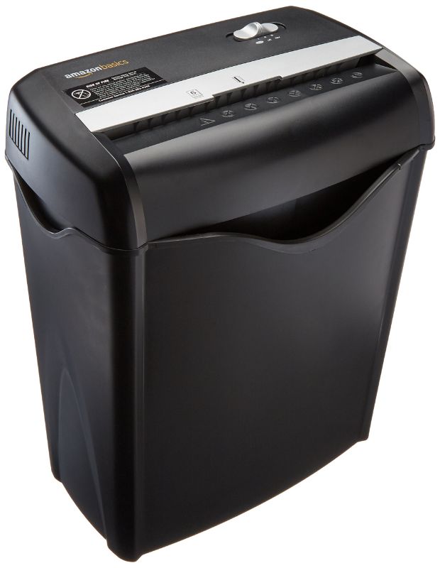 Photo 1 of Amazon Basics 6-Sheet Cross-Cut Paper and Credit Card Home Office Shredder
