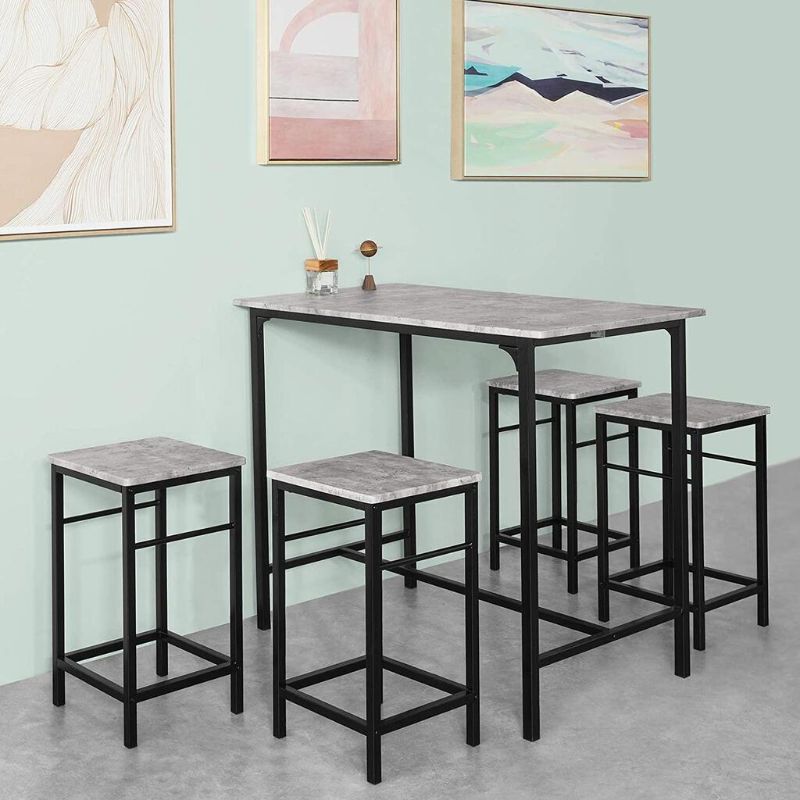 Photo 1 of Haotian OGT11-HG, 5 Piece Dining Set,Dining Table with 4Stools,Home Kitchen Breakfast Table
