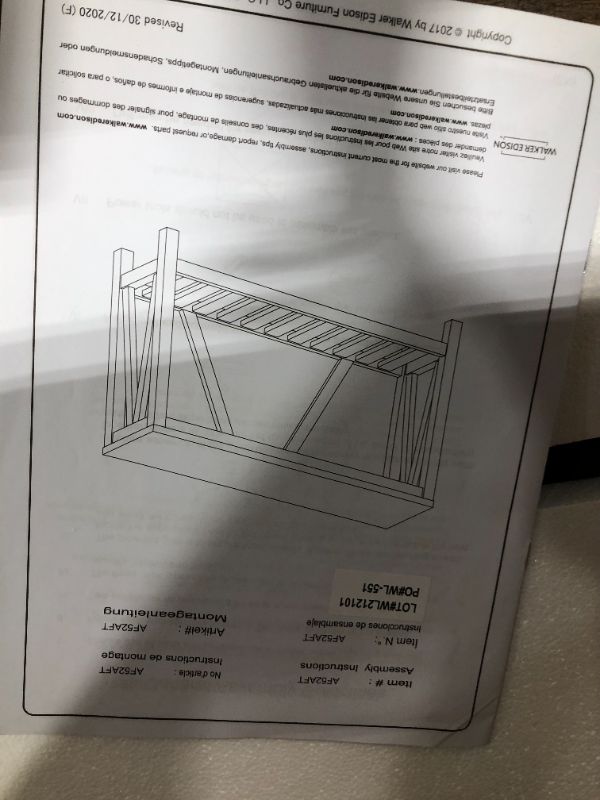 Photo 2 of Walker Edison 52 A-Frame Rustic Entry Console Table - Rustic Oak