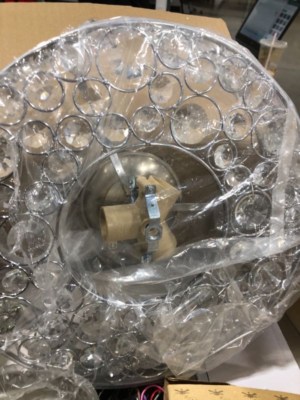 Photo 1 of Ceiling Fans Lights with Remote Control 52 Inch Crystal Chandelier Fan 5 Reversible Blades, Chrome

