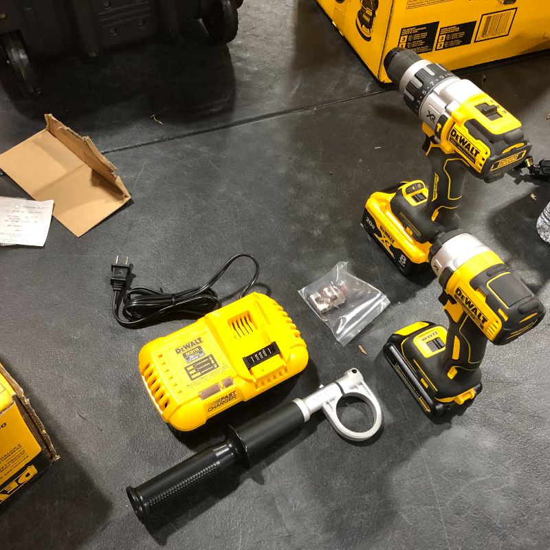 Photo 3 of DEWALT 20V MAX XR Cordless Drill Combo Kit, Hammer Drill & Impact Driver, Power Detect Technology (DCK299D1W1)
