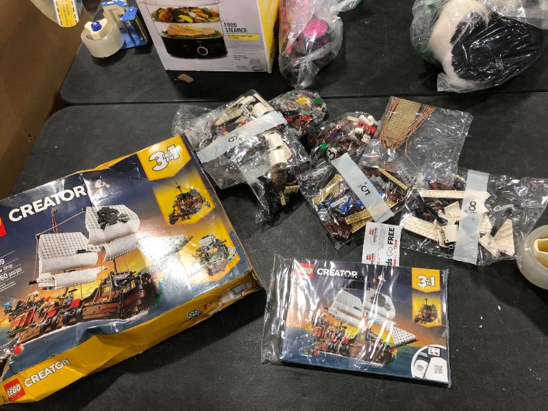 Photo 2 of LEGO Creator 3in1 Pirate Ship 31109 Building Playset for Kids who Love Pirates and Model Ships, Makes a Great Gift for Children who Like Creative Play and Adventures (1,260 Pieces)
