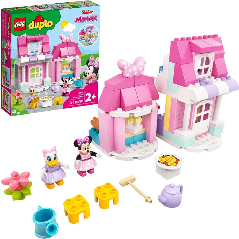 Photo 1 of LEGO DUPLO Disney Minnie’s House and Café 10942 Dollhouse Building Toy for Kids with Minnie Mouse and Daisy Duck; New 2021 (91 Pieces)
