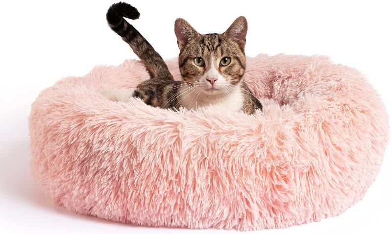 Photo 1 of Best Friends by Sheri The Original Calming Donut Cat and Dog Bed in Shag or Lux Fur, Machine Washable, High Bolster, Multiple Sizes S-XL
