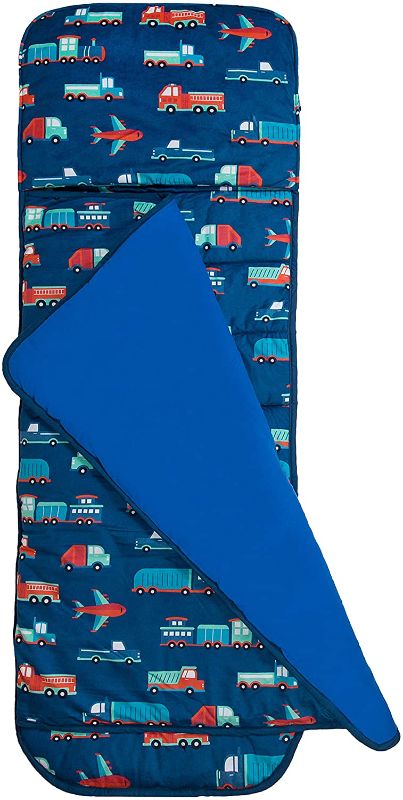 Photo 1 of Wildkin Kids Plush Nap Mat for Toddler Boys and Girls, Measures 57.5 x 20 x 1.5 Inches Plush Nap Mat Sacks, Ideal for Daycare & Preschool Nap Mats, Features Attached Blanket, BPA-Free (Transportation)
