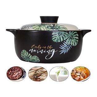 Photo 1 of AHUA Ceramic Stockpot, Stovetop Ceramic Cookware, Soup Pot Stew Pan Casserole Clay Pot Earthen Pot Healthy Stew Pot, Green
