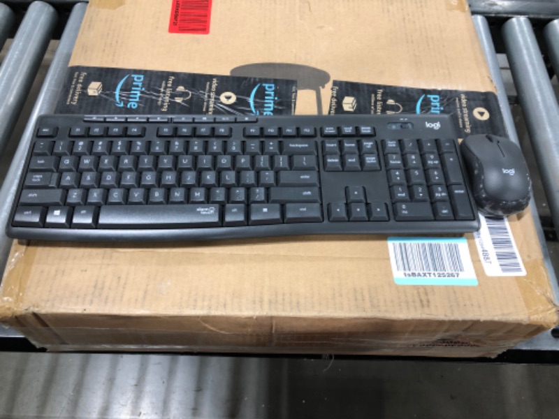 Photo 2 of Logitech MK295 Wireless Mouse & Keyboard Combo with SilentTouch Technology, Full Numpad, Advanced Optical Tracking, Lag-Free Wireless, 90% Less Noise - Graphite
