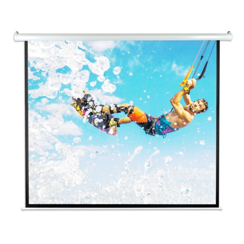 Photo 1 of PYLE PRJELMT86 - 84" Motorized Projector Screen, Electronic Automatic Projection Display.