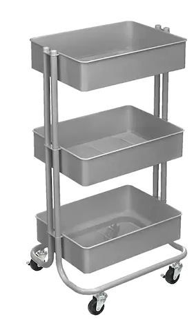 Photo 1 of 3-Tier Rolling Utility Cart,Gray