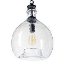 Photo 1 of Casamotion
21 in. H and 13 in. W 1-Light Black Wavy Hammered Hand Blown Glass Pendant with Clear Glass Shade