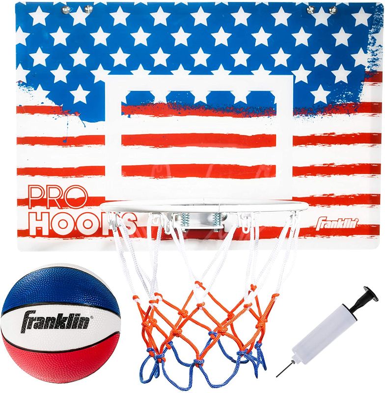 Photo 1 of Franklin Sports Over The Door Basketball Hoop - Slam Dunk Approved - Shatter Resistant - Accessories Included
