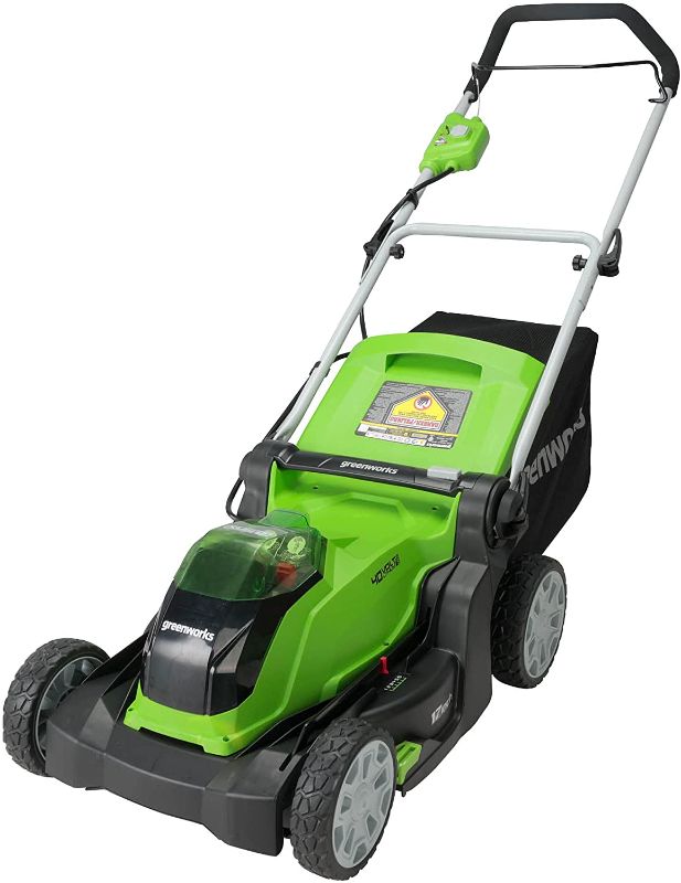 Photo 1 of Greenworks 40V 17 inch Cordless Lawn Mower,Tool Only, MO40B01
