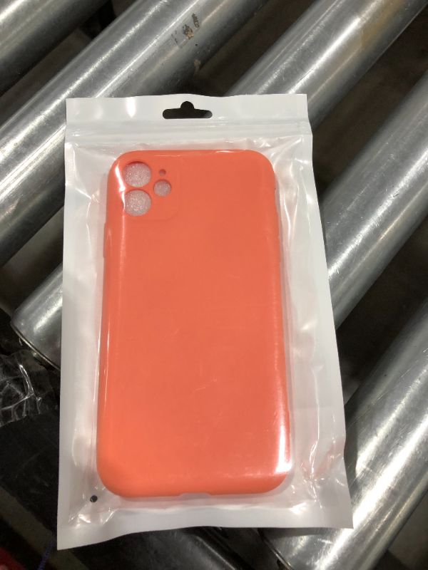 Photo 2 of kwmobile TPU Silicone Case Compatible with Apple iPhone 11 - Case Slim Phone Cover with Soft Finish - Neon Coral
