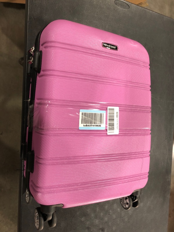 Photo 1 of Rockland Melbourne Hardside Expandable Spinner Wheel Luggage, Pink, Carry-On 20-Inch