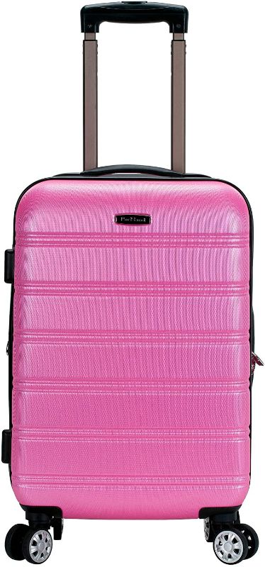 Photo 1 of Rockland Melbourne Hardside Expandable Spinner Wheel Luggage, Pink, Carry-On 20-Inch