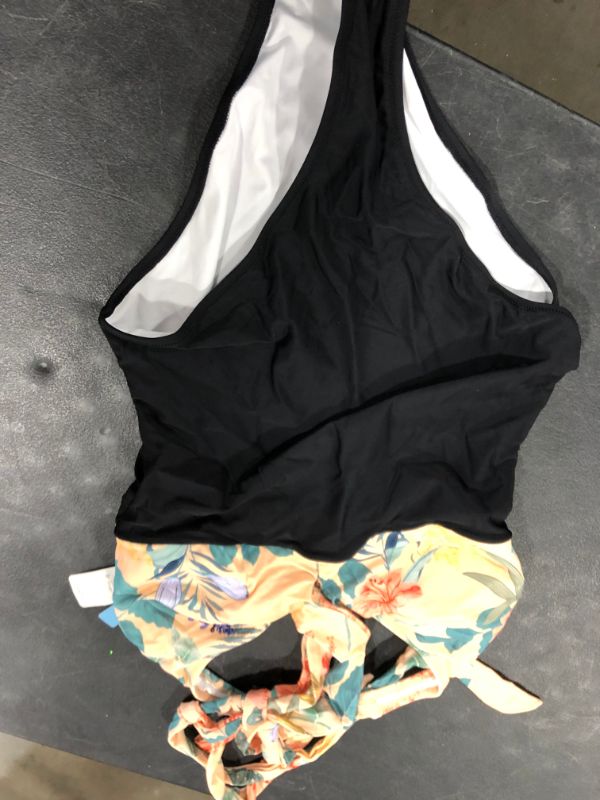 Photo 2 of Melissa Floral Halter Back Tie One Piece Swimsuit Size XL