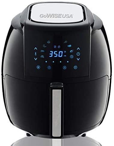 Photo 1 of 8-in-1 5.8 Qt. Black Electric Air Fryer with Recipe Book