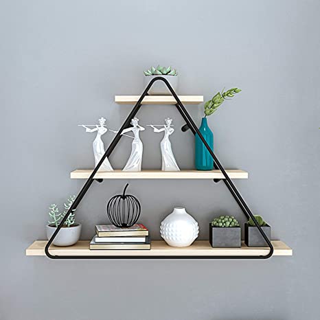 Photo 1 of Floating Shelf for Wall Decor, Tiaoyeer Modern Rustic Triangle Shelves, Elegant Wall Decorations for Living Room, Bathroom, Bedroom Farmhouse Aesthetic Room Decor DIY
