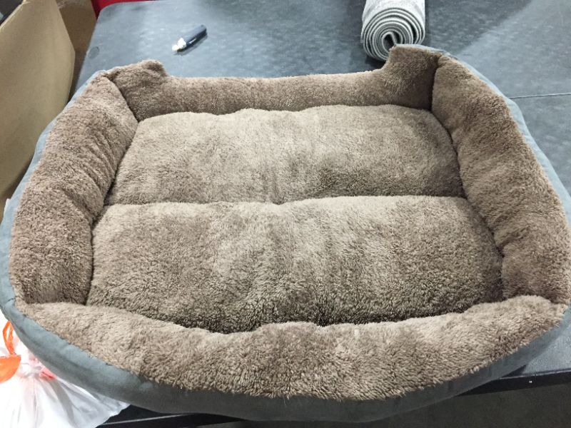 Photo 1 of 36" x 30" brown and grey pet bed