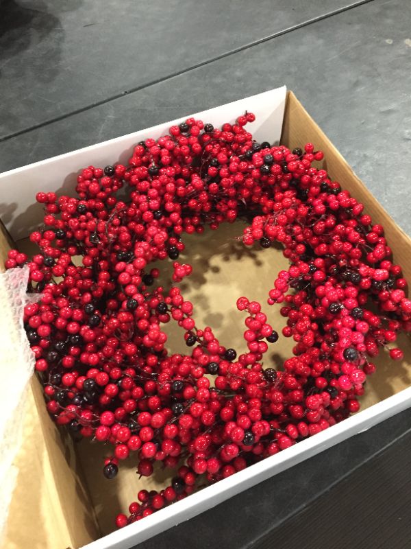 Photo 2 of 20 Inch Christmas Wreath Berry Wreath Winter Wreath Winter Wreath
