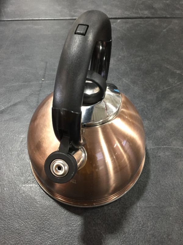 Photo 2 of Copco Whistling Stainless Steel Tea Kettle, Copper
