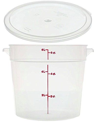 Photo 1 of Cambro RFS6PP190 6 Qt Round Container Wirh RFSC6PP190 Translucent Lid
