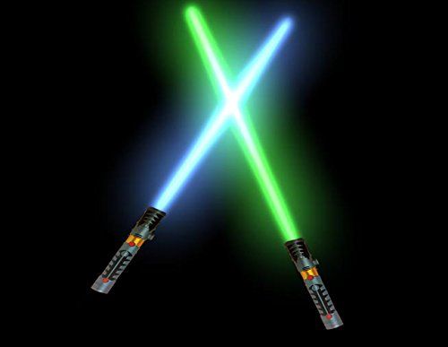 Photo 1 of 2-in-1 LED Light up Laser Sword FX Double Bladed Dual Sabers (2 Pack)
