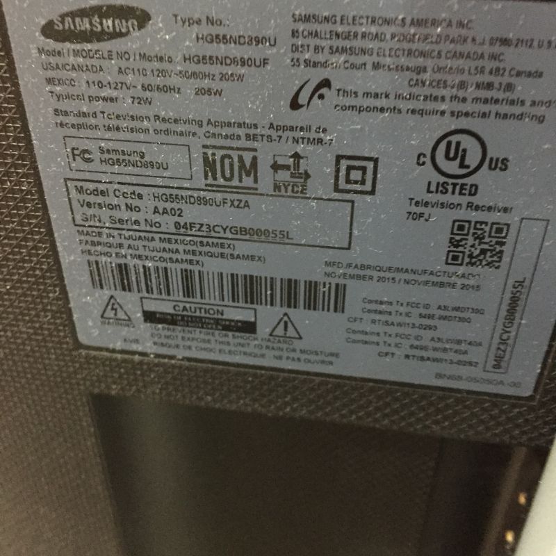 Photo 4 of SAMSUNG 55IN 2015 MODEL HG55ND890UF
