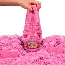 Photo 1 of By Horizon Group Usa, 1.5 Lbs Of Stretchable, Expandable, Moldable, Non Stick, Slimy Play Sand In A Reusable Bucket, Pink- A Kinetic Sensory Activity
