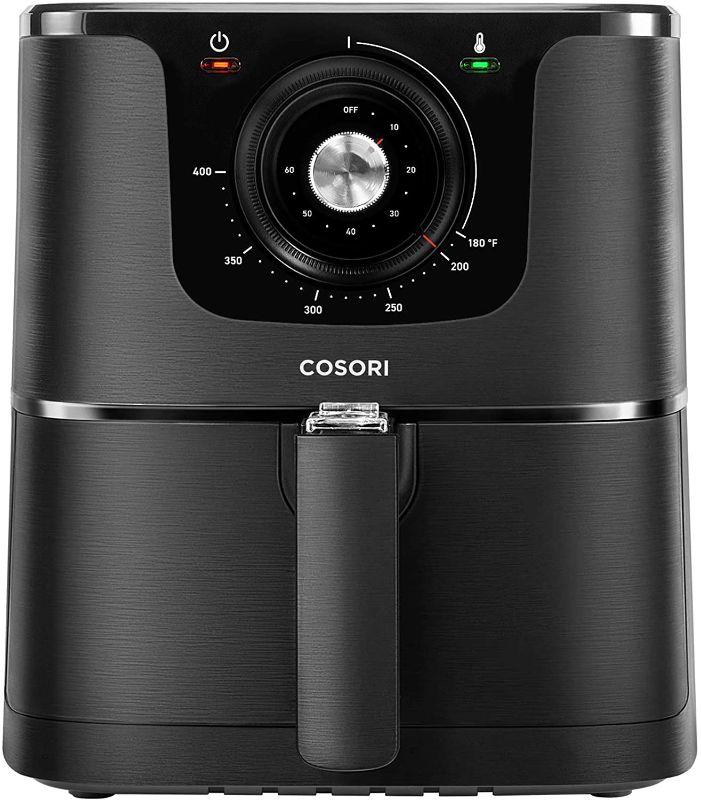 Photo 1 of COSORI Air Fryer Large Hot Electric Oilless Deluxe Temperature Control, Nonstick Basket, ETL Listed, 3.7QT, Knob-Black