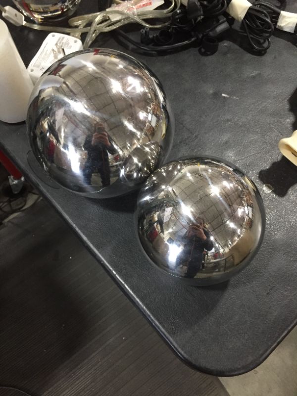 Photo 1 of 2 Pieces Decorative Silver Spheres