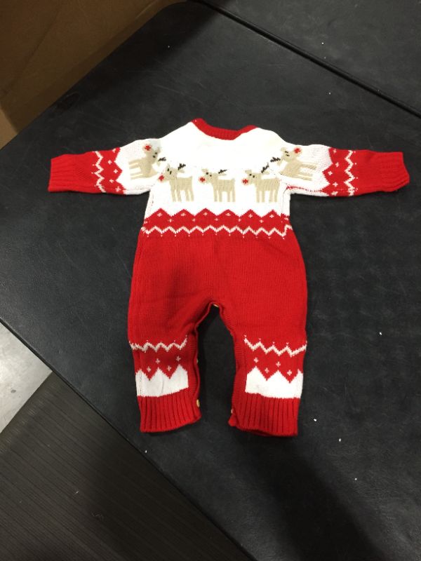 Photo 1 of Long Sleeve Knitted Romper Jumpsuit Reindeer 0-18 Months