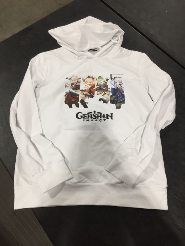 Photo 1 of White Genshin Impact Hoodie Med 