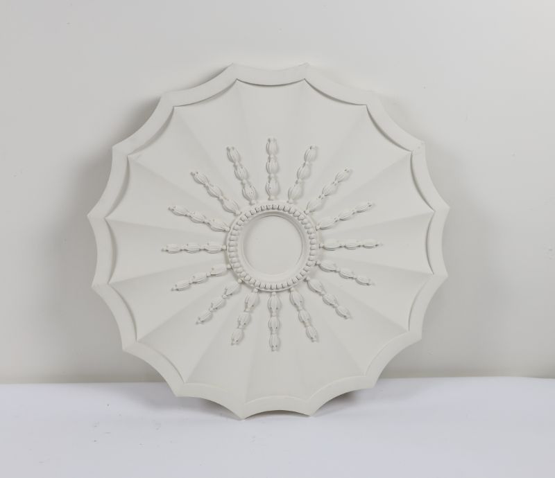 Photo 1 of Plaster Ceiling Rose Decorative Panel Approx 30 Diameter White