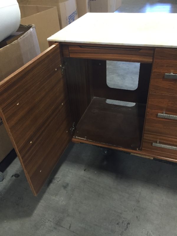 Photo 1 of 4 DRAWER WOODEN DRESSER H36 INCH W48 INCH L26 INCH 