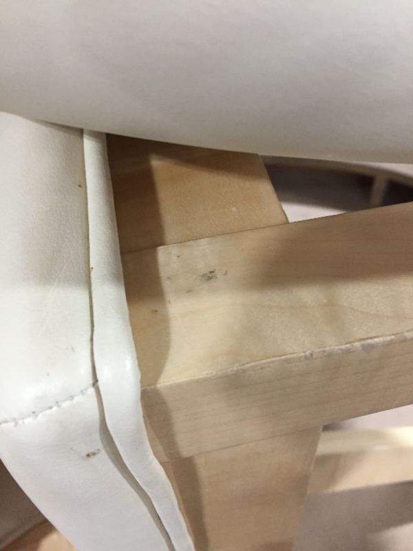 Photo 7 of CREME COLOR FAUX LEATHER DINING CHAIR 37H INCHES (CHAIR ONLY)
