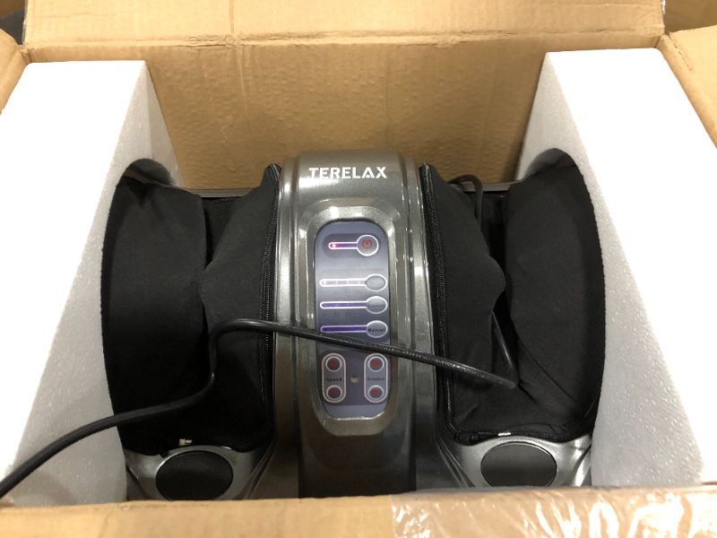 Photo 2 of Foot Massager Machine Shiatsu Foot and Calf/Leg Massager with Heat Deep Kneading Therapy Relieve Foot Pain from Plantar Fasciitis Improve Blood Circulation by TERELAX
