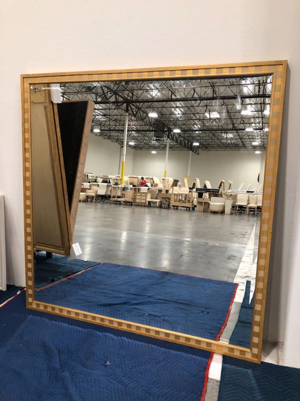 Photo 2 of  Large Oversized Square Decorative Mirror Approx 72 x 72 Inches Gold Colored Frame