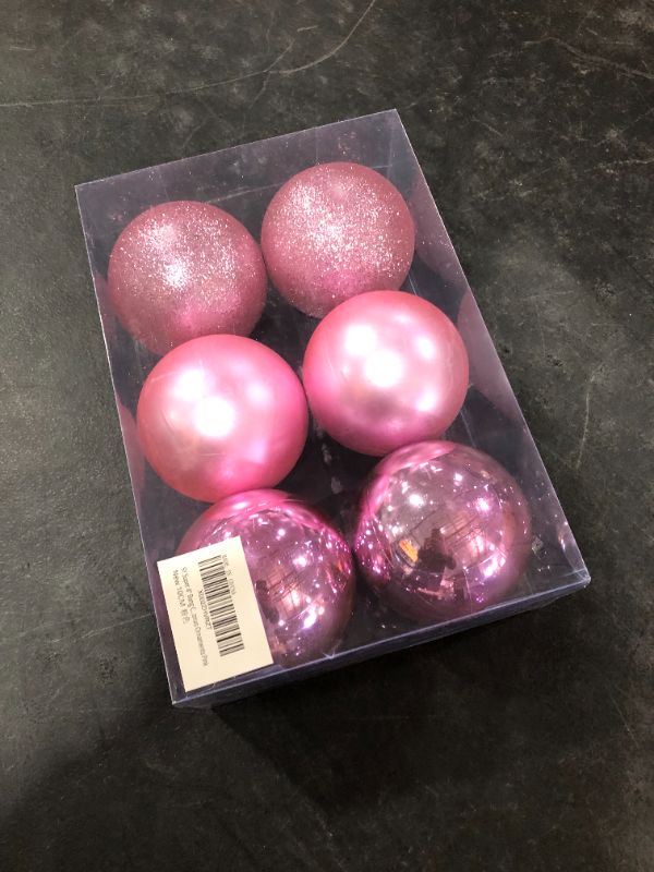 Photo 1 of 4" Christmas Tree Ornaments Pink