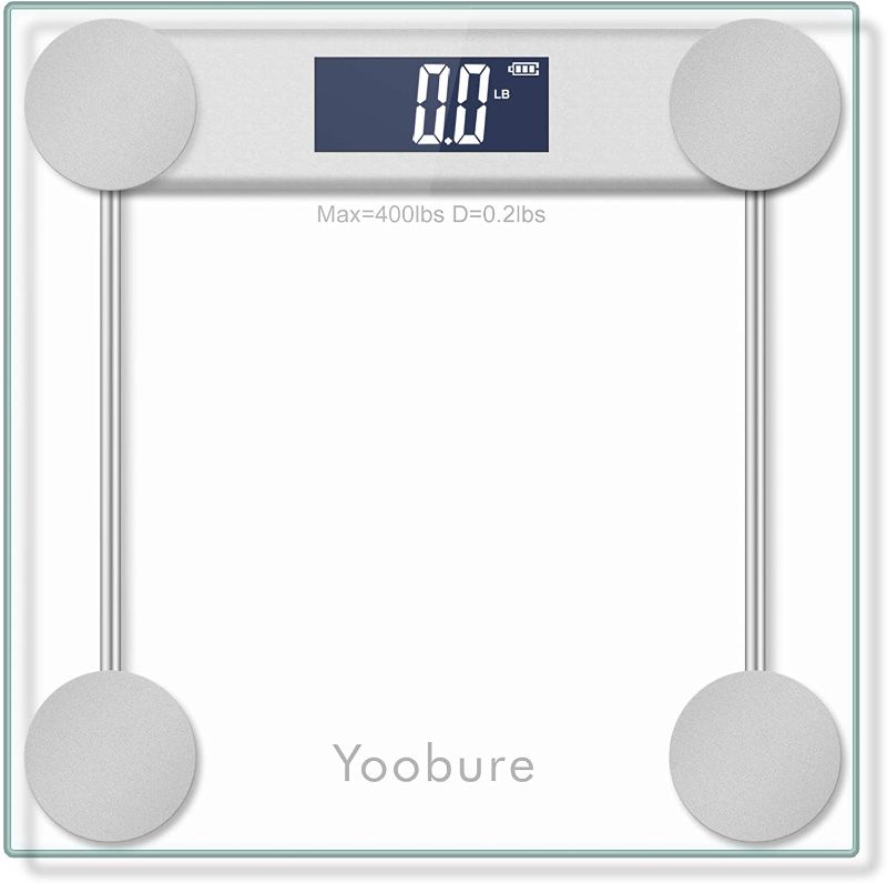 Photo 1 of 400lb / 180kg Digital Body Weight Bathroom Scale with Step-On Technology and Tempered Right Angle Glass Balance Platform