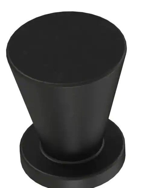 Photo 1 of Classic Cone 3/4 in. (19 mm) Matte Black Cabinet Knob (6 Pack)