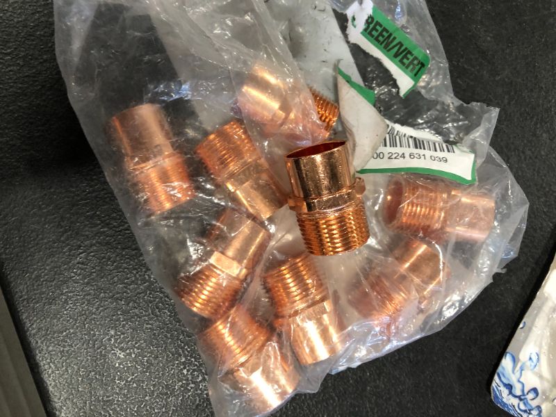 Photo 2 of 3/4" Copper Male Adapter Fitting Set of 9