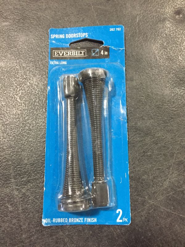 Photo 2 of Everbilt 4 in. Oil-Rubbed Bronze Extra Long Spring Doorstop (2-Pack)