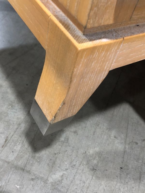Photo 1 of 3 DRAWER NIGHT STAND WITH GLASS TOP 22L X 30W X 29H INCHES