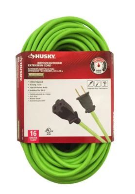 Photo 1 of 25 ft. 16/2 Indoor/Outdoor Extension Cord, Green
